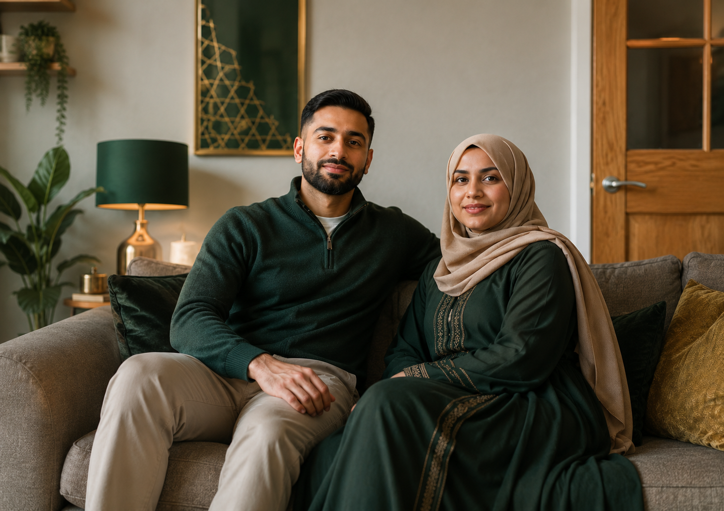 Family happy in home